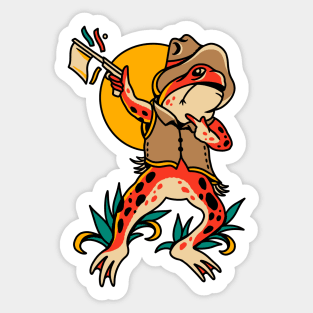 Cowboy Frog Sticker